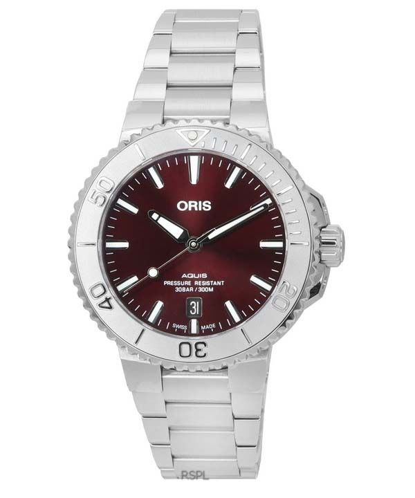 Oris Aquis Date Relief Red Dial Automatische Taucheruhr 01-733-7766-4158-07-8-22-05PEB 300M Herrenuhr