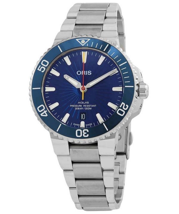 Oris Aquis Sun Wukong Limited Edition Automatik-Taucheruhr mit blauem Zifferblatt, 01 733 7766 4185-Set, 300 m