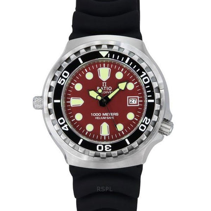 Ratio FreeDiver Version 02 Helium Safe 1000M Saphirquarz Rotes Zifferblatt 1038EF102V-RED-V02 Herrenuhr