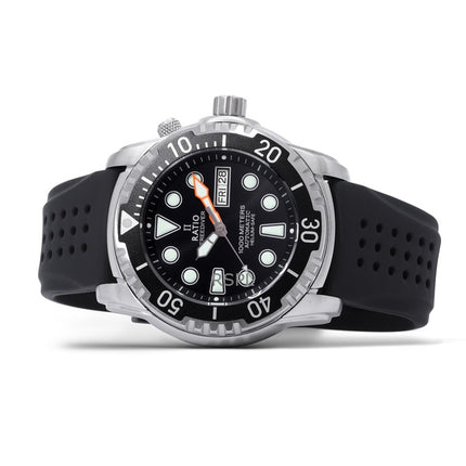 Verhältnis Free Diver Helium-Safe 1000M Saphir Automatik 1068HA90-34VA-BLK Herrenuhr