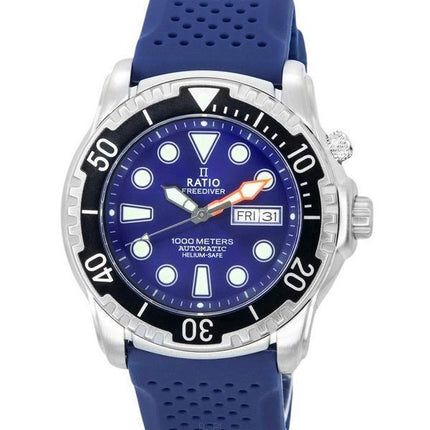 Verhältnis Free Diver Helium-Safe 1000M Saphir Automatik 1068HA90-34VA-BLU Herrenuhr