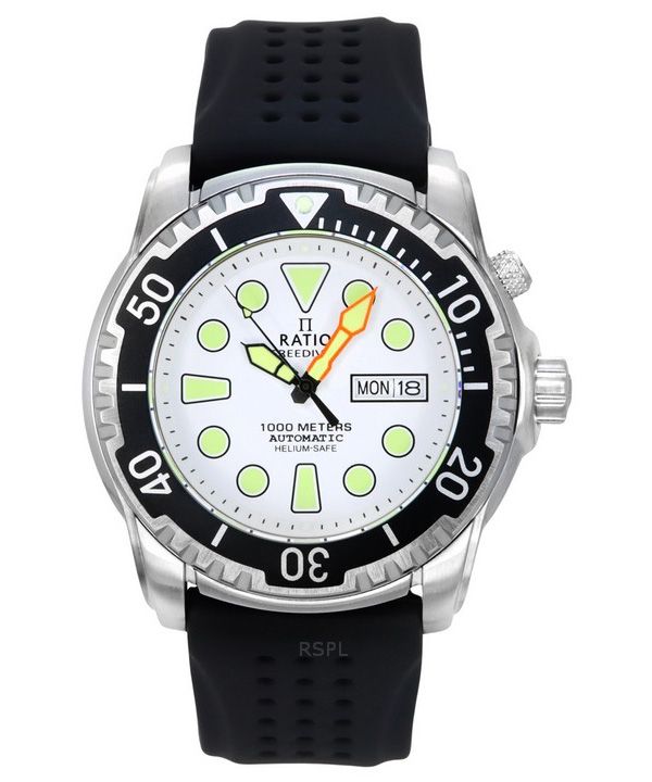 Ratio FreeDiver Version 02 Helium Safe 1000M Saphir Automatik weißes Zifferblatt 1068HA90-34VA-WHT-V02 Herrenuhr