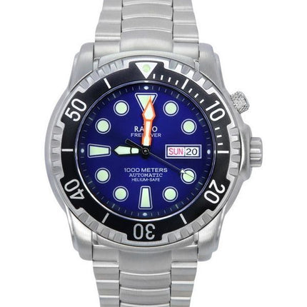 Verhältnis Free Diver Helium-Safe 1000M Saphir Automatik 1068HA96-34VA-BLU Herrenuhr