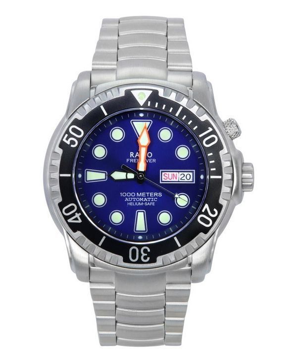 Verhältnis Free Diver Helium-Safe 1000M Saphir Automatik 1068HA96-34VA-BLU Herrenuhr