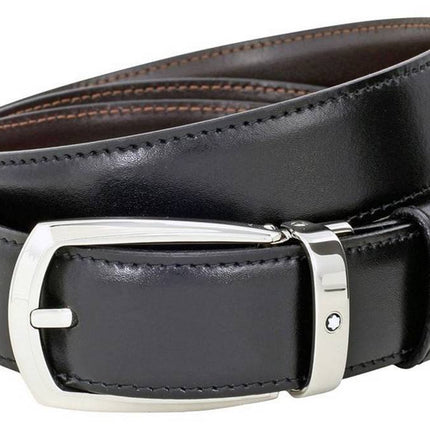 Montblanc 112960 Herren Wendegürtel aus schwarzem / braunem Leder