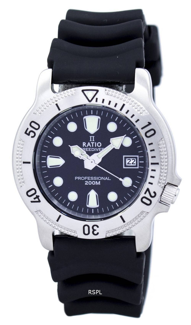 Ratio Free Diver Professional 200M Saphir Quarz 22AD202 Herrenuhr