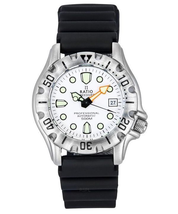 Ratio FreeDiver Professional 500M Saphirweißes Zifferblatt Automatik 32BJ202A-WHT Herrenuhr