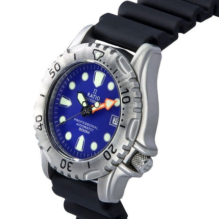 Ratio FreeDiver Professional 500M Saphirblaues Zifferblatt Automatik 32GS202A-BLU Herrenuhr