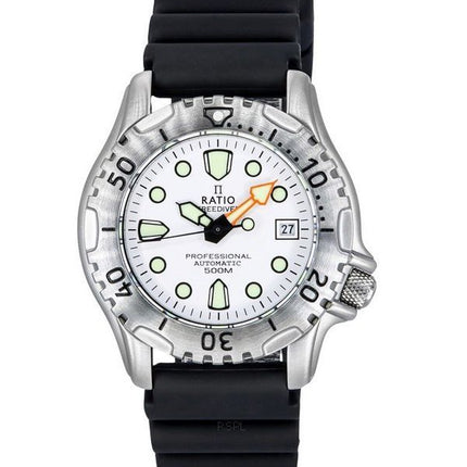 Ratio FreeDiver Professional 500M SaphirweiÃŸes Zifferblatt Automatik 32GS202A-WHT Herrenuhr