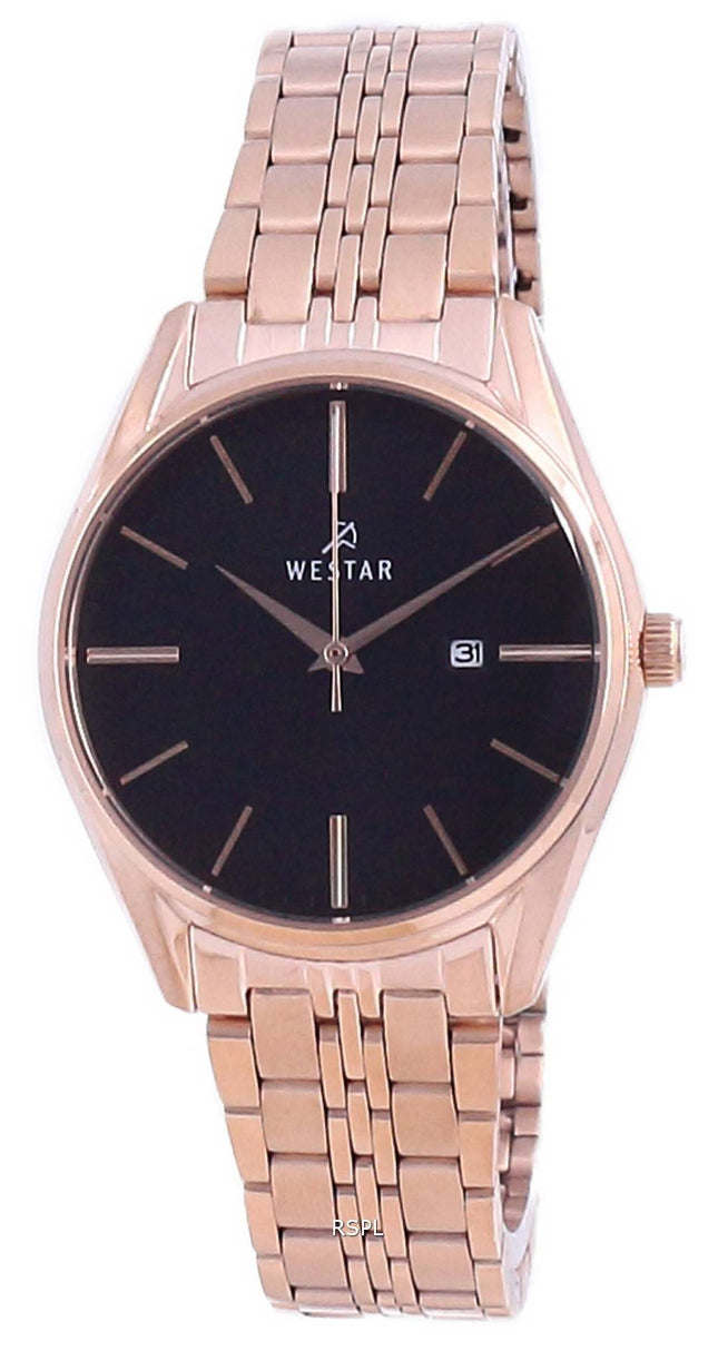 Westar Black Dial Two Tone Edelstahl Quarz 40210 PPN 603 Damenuhr