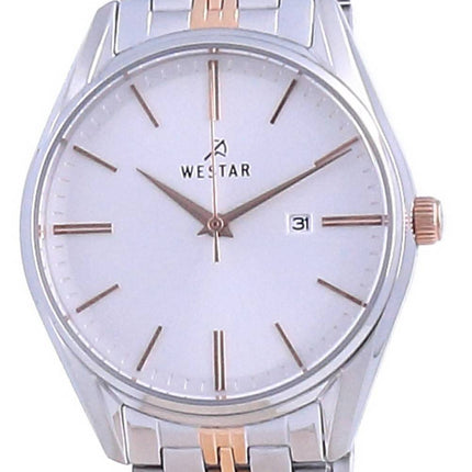 Westar Silver Dial Two Tone Edelstahl Quarz 40210 SPN 607 Damenuhr