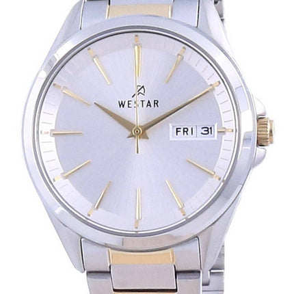 Westar Silver Dial Two Tone Edelstahl Quarz 40212 CBN 107 Damenuhr