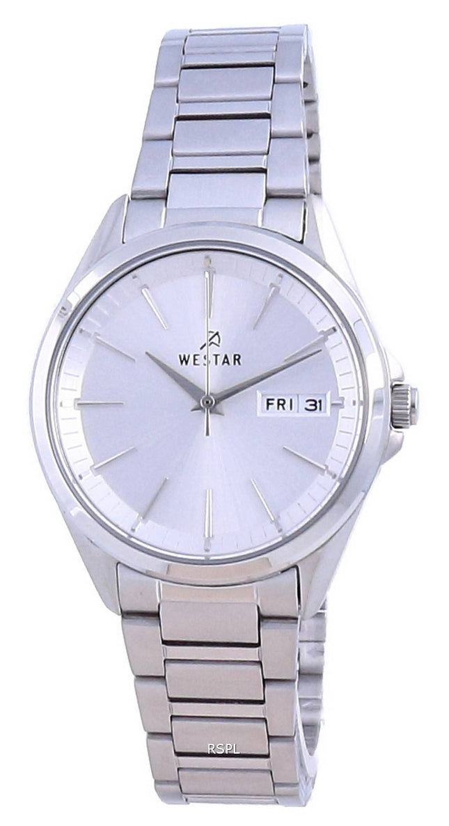 Westar Silver Dial Edelstahl Quarz 40212 STN 107 Damenuhr