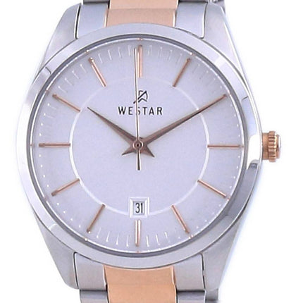 Westar Silver Dial Two Tone Edelstahl Quarz 40213 SPN 607 Damenuhr