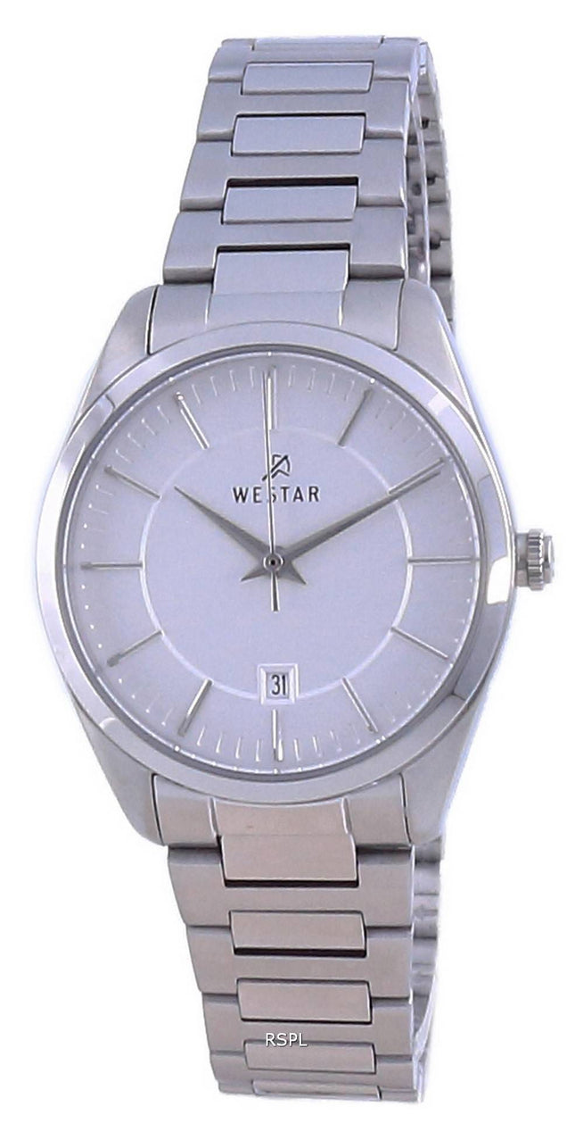 Westar Silver Dial Edelstahl Quarz 40213 STN 107 Damenuhr