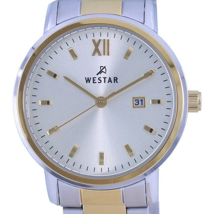 Westar Silver Dial Two Tone Edelstahl Quarz 40245 CBN 102 Damenuhr