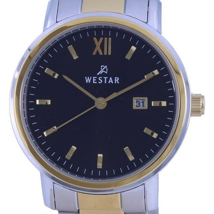 Westar Black Two Tone Edelstahl Quarz 40245 CBN 103 Damenuhr