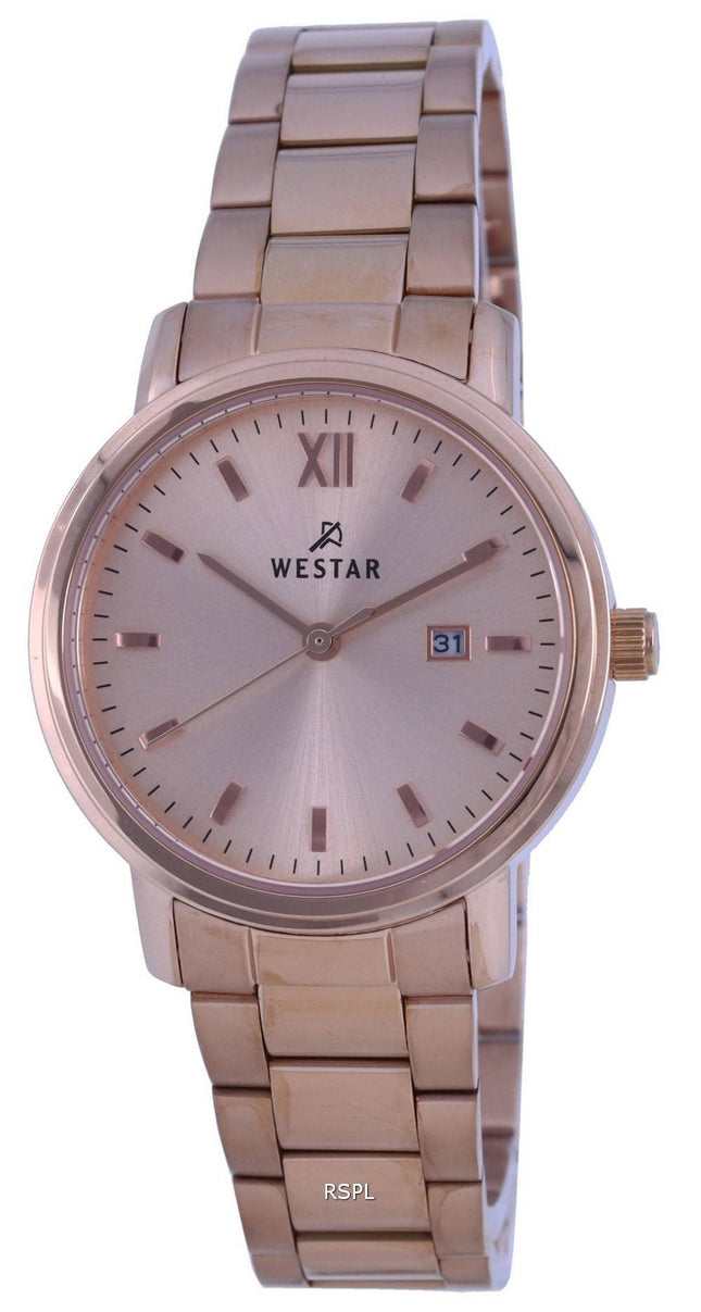 Westar RosÃ©goldfarbener Edelstahl Quarz 40245 PPN 609 Damenuhr