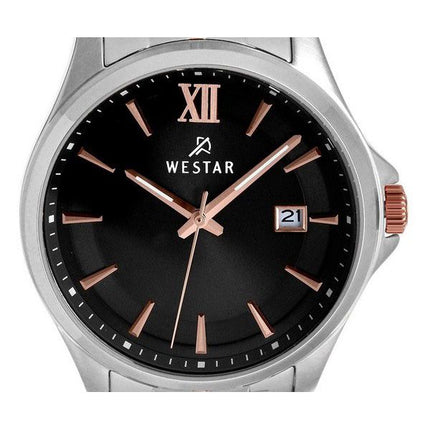 Westar Profile Edelstahl schwarzes Zifferblatt Quarz 50180SPN603 Herrenuhr