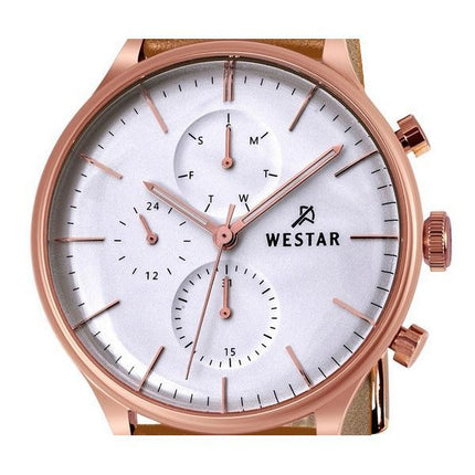 Westar Profile Lederarmband Silber Zifferblatt Quarz 50192PPN627 Herrenuhr