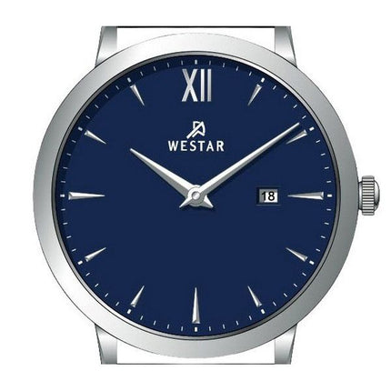 Westar Profile Lederarmband, blaues Zifferblatt, Quarz 50214STN104 Herrenuhr