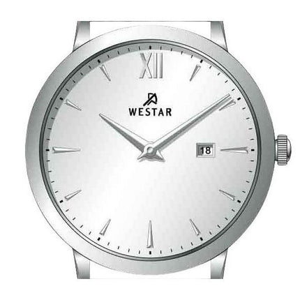 Westar Profile Lederarmband Silber Zifferblatt Quarz 50214STN107 Herrenuhr