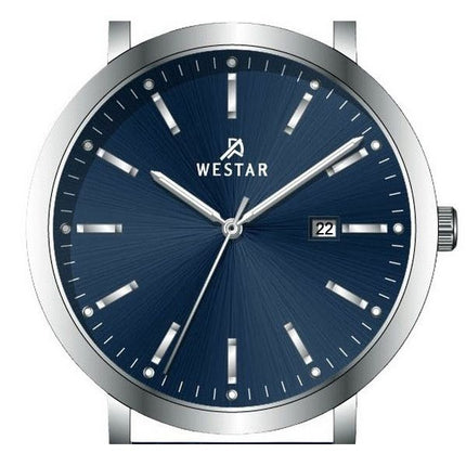 Westar Profile Lederarmband, blaues Zifferblatt, Quarz 50216STN144 Herrenuhr