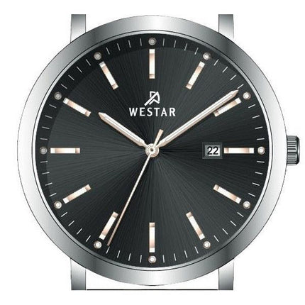 Westar Profile Lederarmband, schwarzes Zifferblatt, Quarz 50216STN623 Herrenuhr