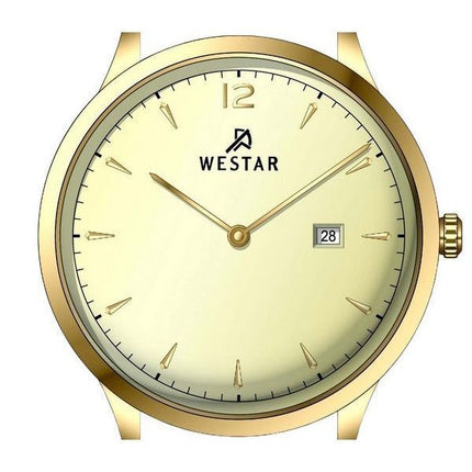 Westar Profile Lederarmband, helles Champagner-Zifferblatt, Quarz 50217GPN122 Herrenuhr