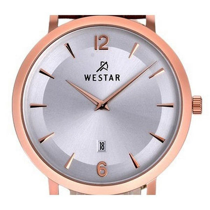 Westar Profile Lederarmband Silber Zifferblatt Quarz 50219PPN627 Herrenuhr