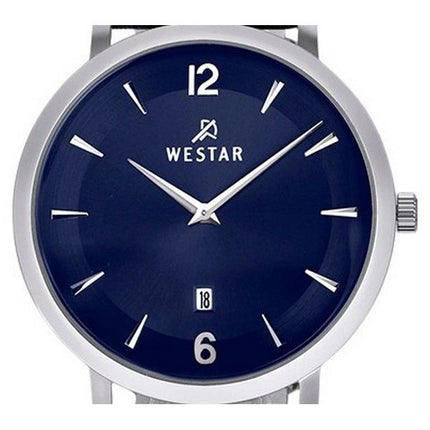 Westar Profile Lederarmband, blaues Zifferblatt, Quarz 50219STN104 Herrenuhr