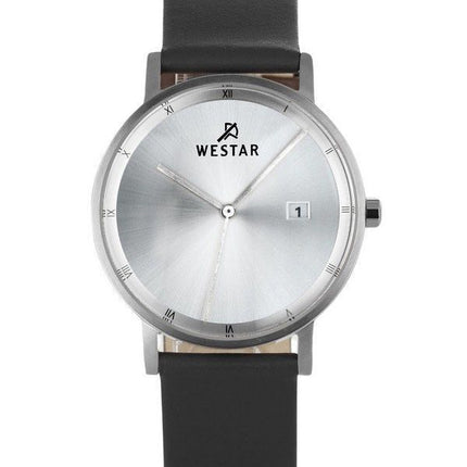 Westar Profile Lederarmband Silber Zifferblatt Quarz 50221STN107 Herrenuhr