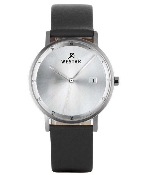 Westar Profile Lederarmband Silber Zifferblatt Quarz 50221STN107 Herrenuhr