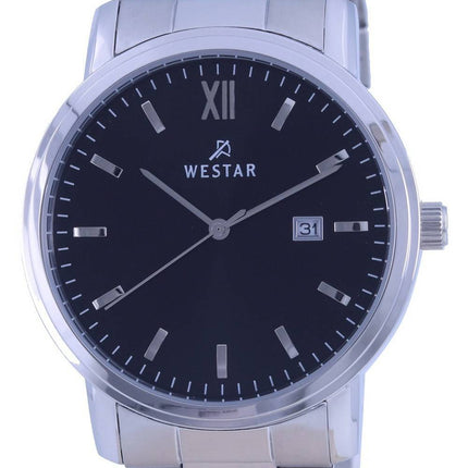 Westar Schwarzes Zifferblatt Edelstahl Quarz 50245 STN 103 Herrenuhr