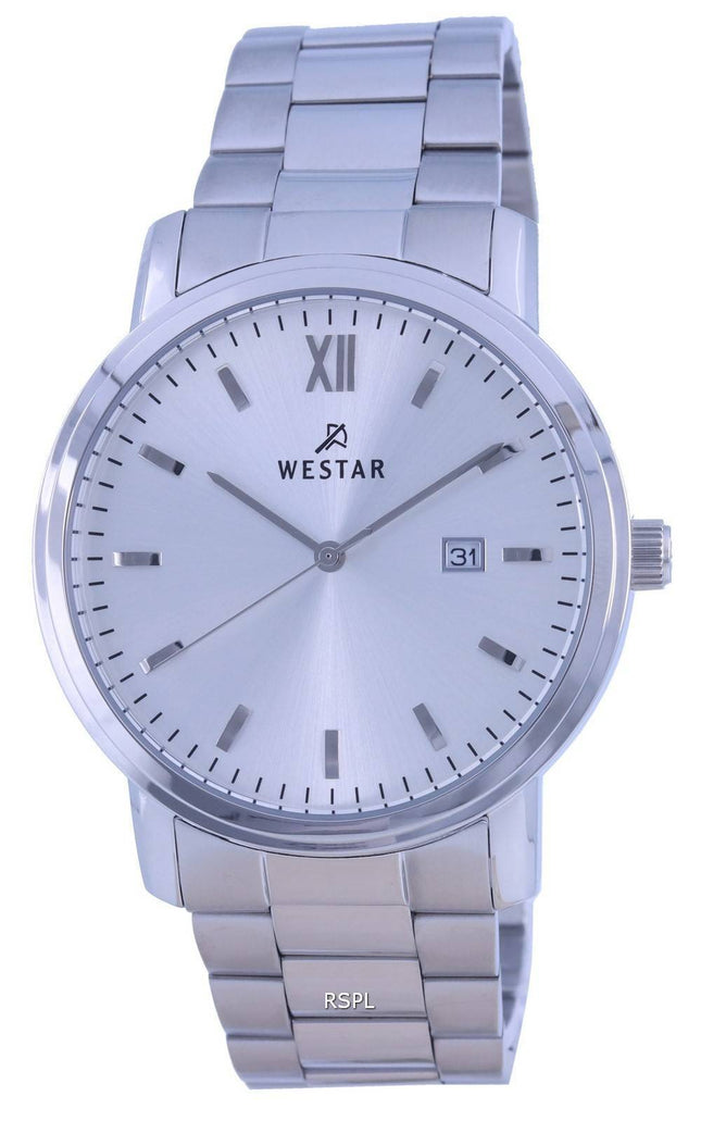 Westar Blue Dial Lederarmband Quarz 50244 STN 104 Herrenuhr