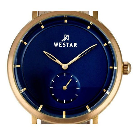 Westar Profile Lederarmband, blaues Zifferblatt, Quarz 50246BZZ184 Herrenuhr