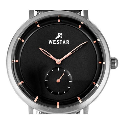 Westar Profile Edelstahl schwarzes Zifferblatt Quarz 50247STN603 Herrenuhr