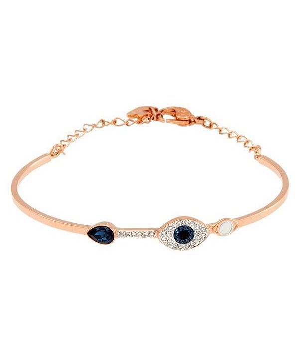 Swarovski Symbolica Blue Evil Eye Armreif mit gemischter Metalloberfläche 5171991 für Damen