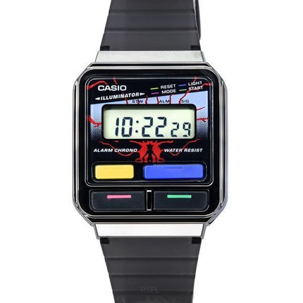 Casio Vintage Stranger Things Collaboration Digitale Harzarmband Quarz A120WEST-1A Unisex-Uhr