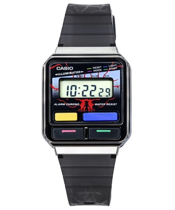 Casio Vintage Stranger Things Collaboration Digitale Harzarmband Quarz A120WEST-1A Unisex-Uhr