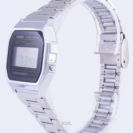 Casio Digital Edelstahl Täglicher Alarm A158WA-1DF A158WA-1 Herrenuhr