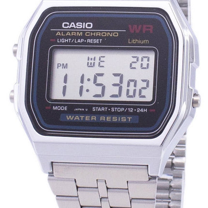 Casio Digital Alarm Chrono Edelstahl A159WA-N1DF A159WA-N1 Herrenuhr