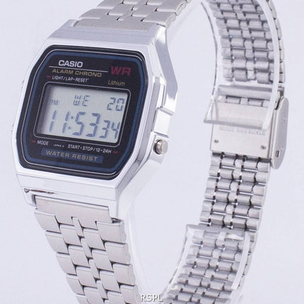 Casio Digital Alarm Chrono Edelstahl A159WA-N1DF A159WA-N1 Herrenuhr