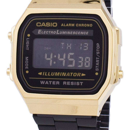 Casio Vintage Chronograph Alarm Digital A168WEGB-1B Unisexuhr