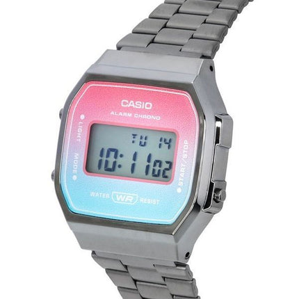 Casio Vintage Digital Edelstahlarmband Quarz A168WERB-2A A168WERB-2 Unisex-Uhr