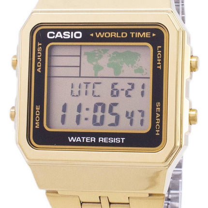 Casio Digital Edelstahl World Time A500WGA-1DF A500WGA-1 Herrenuhr