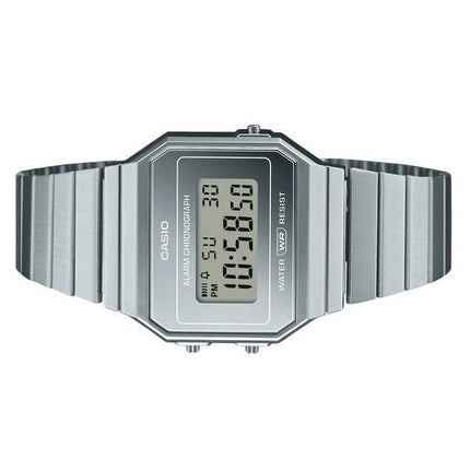 Casio Vintage Digital Edelstahl Silber Zifferblatt Quarz A700WEV-7A Unisex Uhr