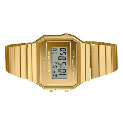 Casio Vintage Digital Gold Edelstahl Quarz A700WEVG-9A Unisex Uhr