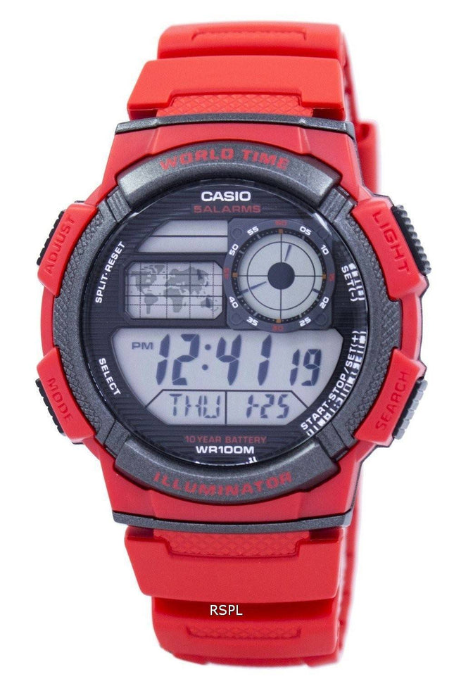 Casio Jugend Welt Zeit Alarm Welt Karte AE-1000W-4AV AE1000W-4AV Herrenuhr