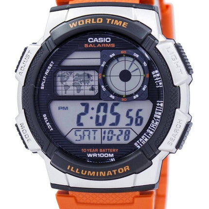 Casio Jugend Serie Illuminator Welt Zeit Alarm AE-1000W-4BV Herrenuhr